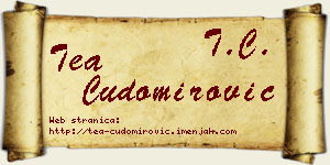Tea Čudomirović vizit kartica